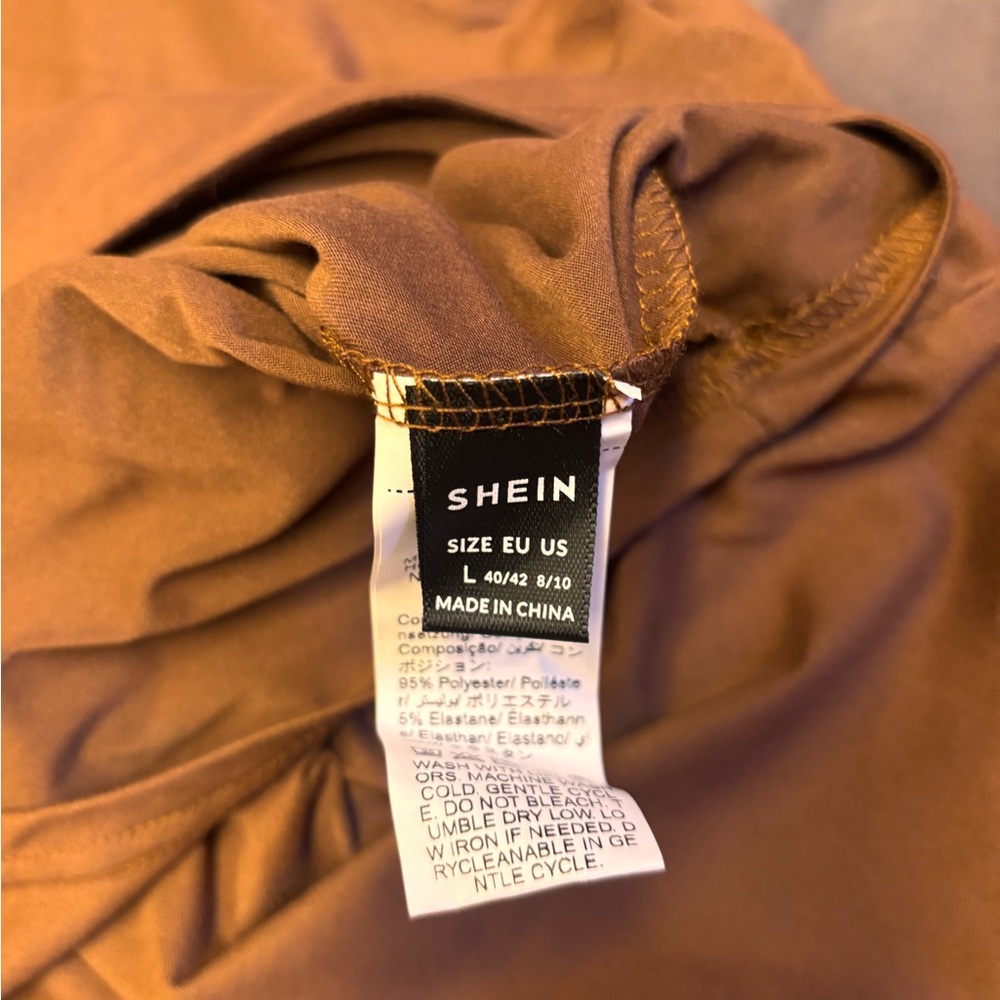 SHEIN Casual Brown Blouse